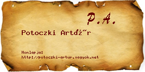 Potoczki Artúr névjegykártya